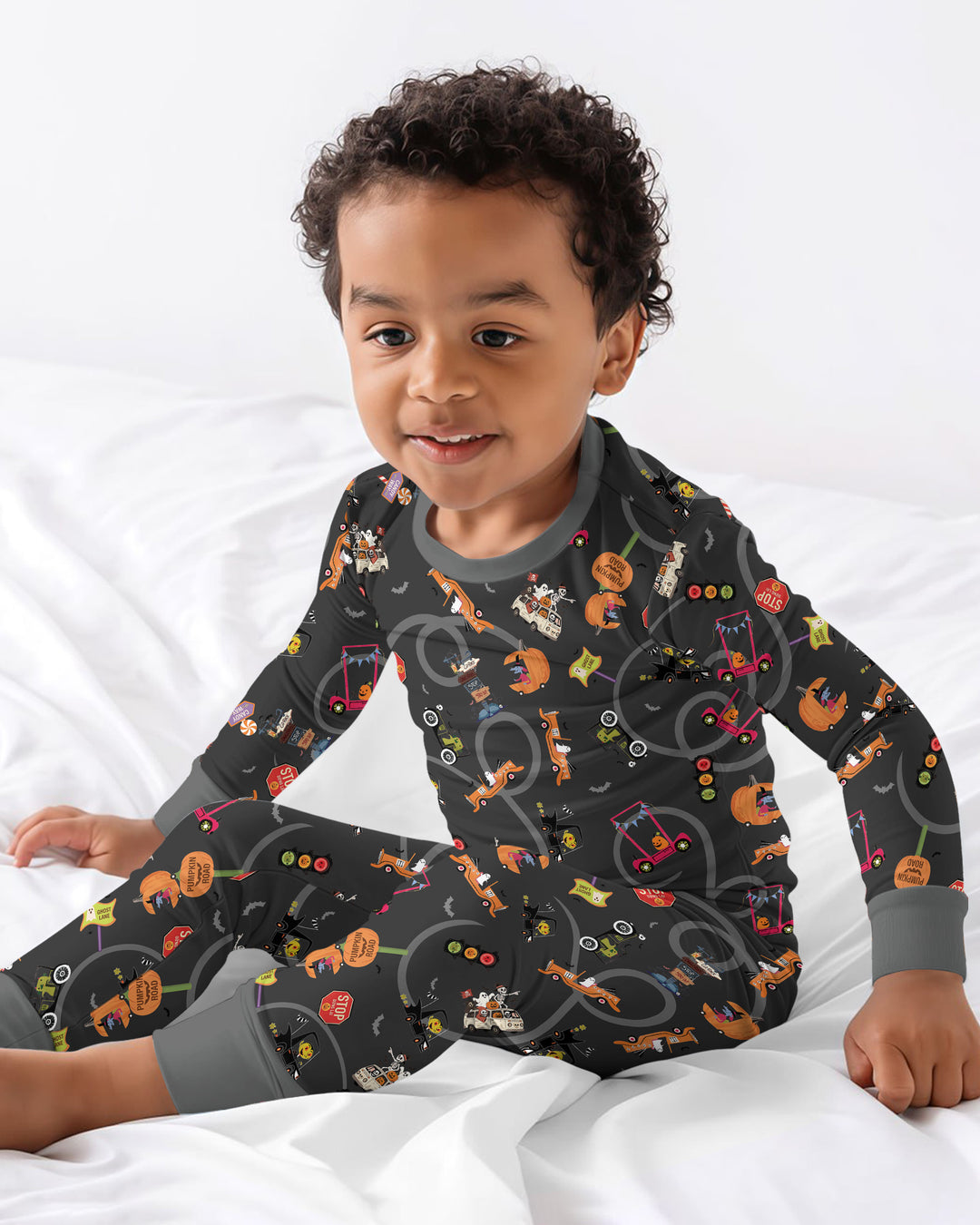 Trick or Treat Bamboo Two Piece Long Sleeve Pajama Set