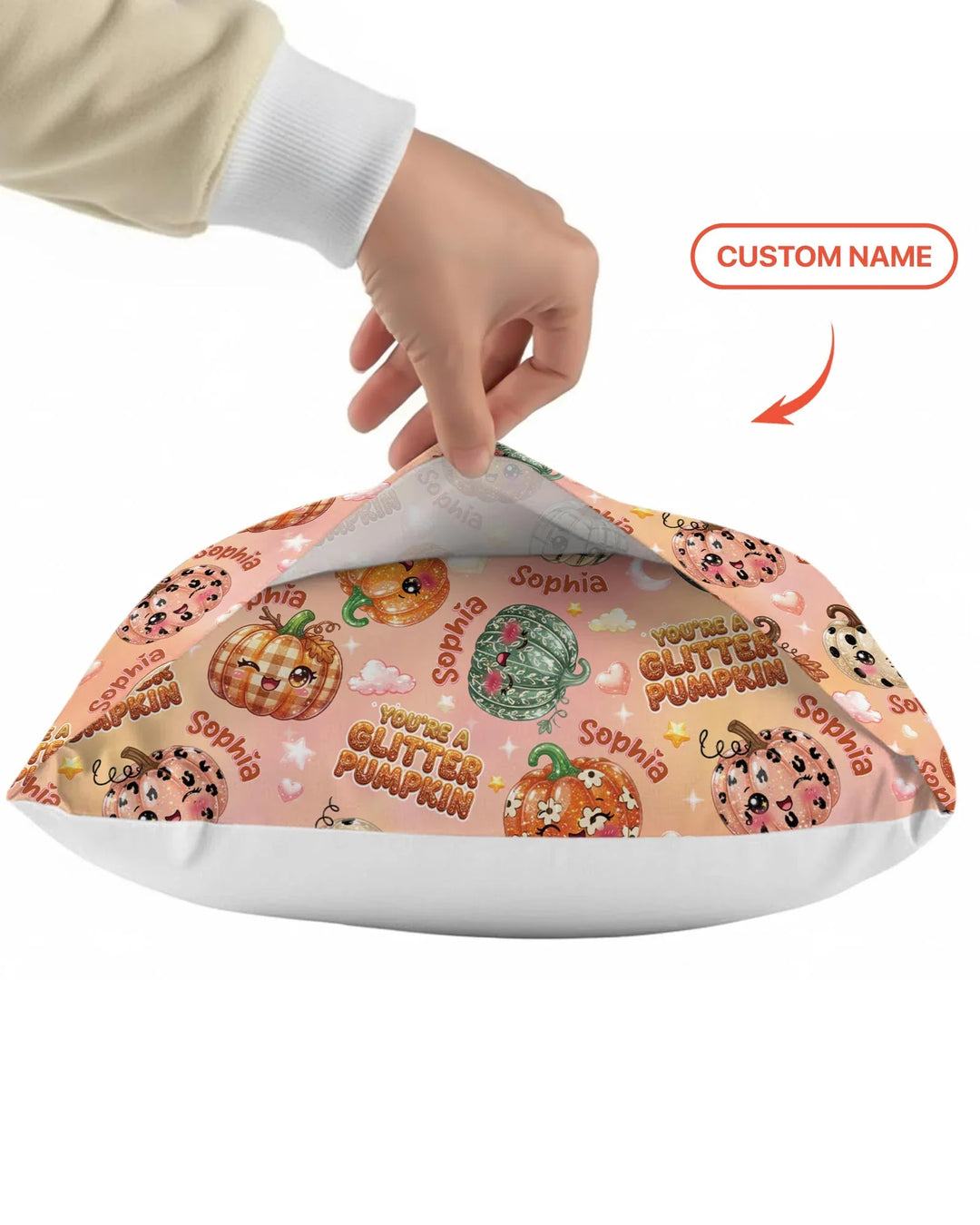 Custom Name You're A Glitter Pumpkin Bamboo Pillow Case