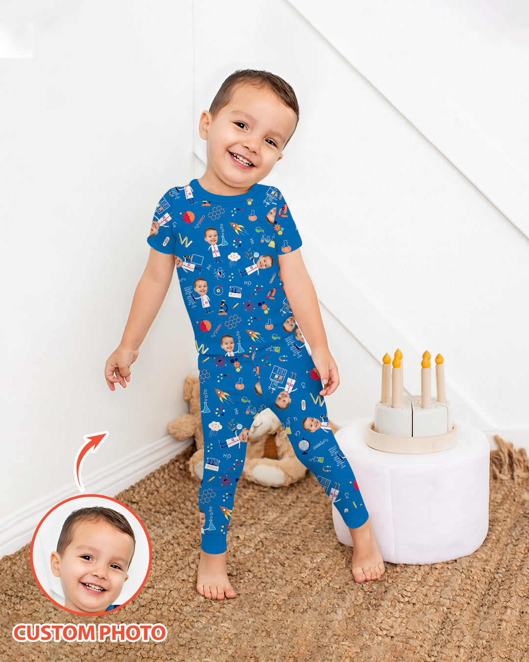 CUSTOM Template Bamboo Two Piece Short Sleeve Pyjamas Set