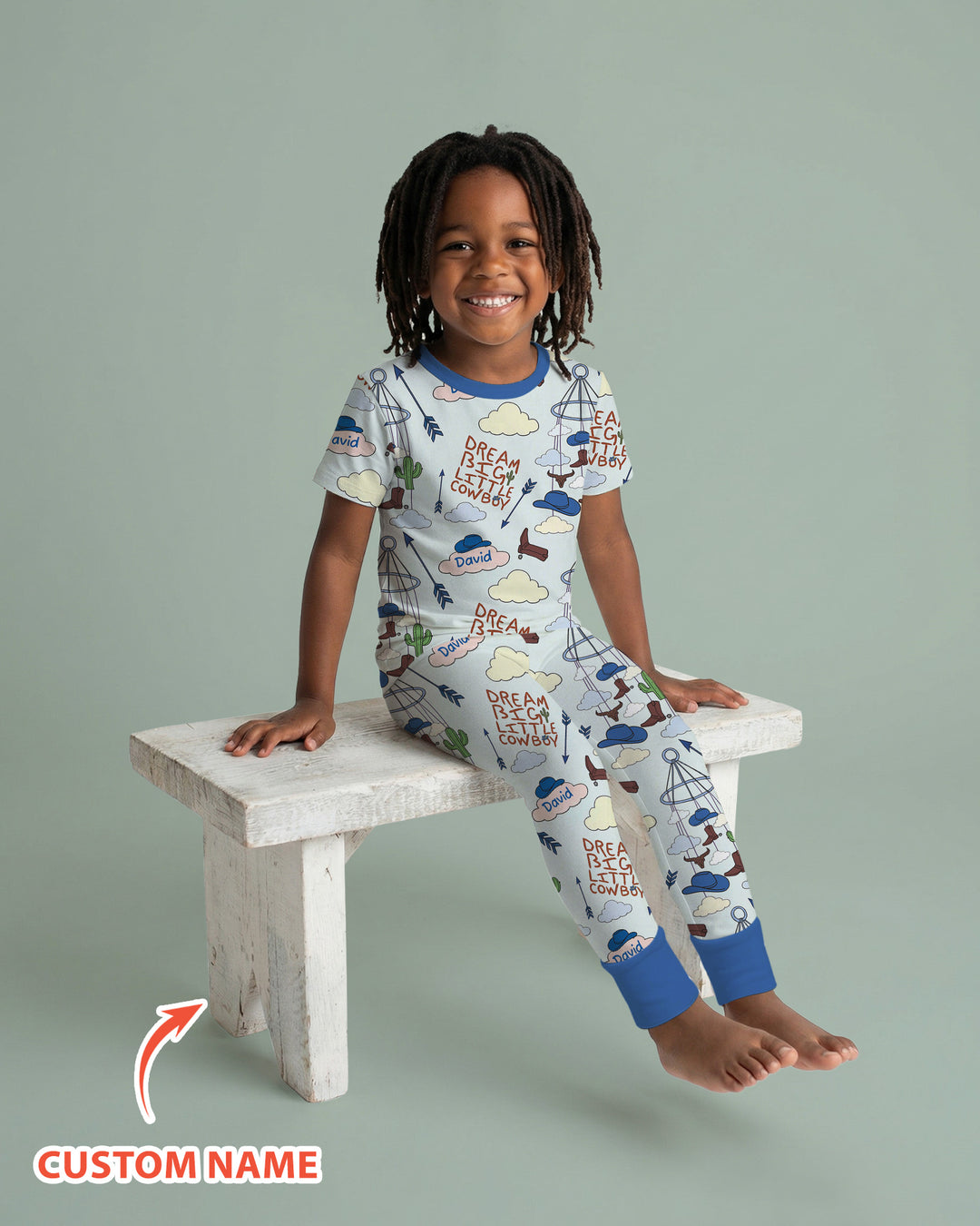 CUSTOM Template Bamboo Two Piece Short Sleeve Pyjamas Set