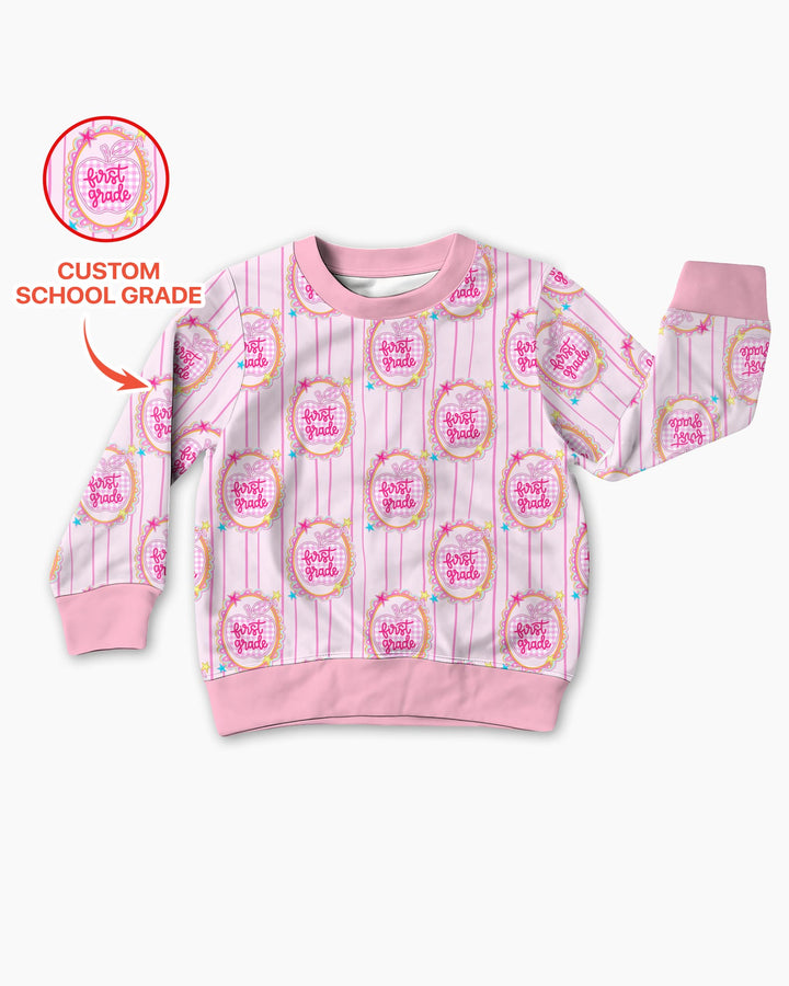 Custom Grade School Sweetie Bamboo Crewneck Sweatshirt