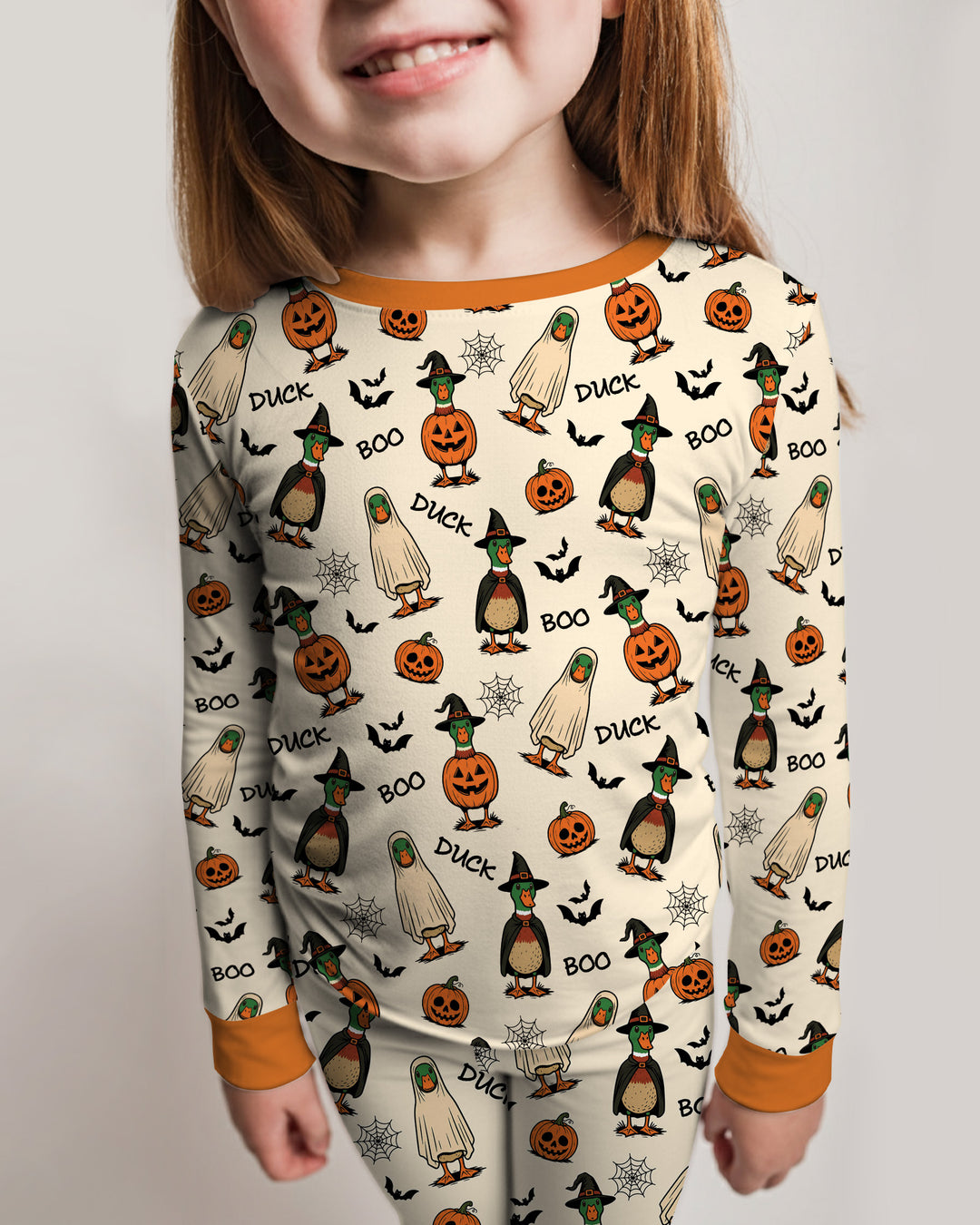 Duck Duck Boo Bamboo Two Piece Long Sleeve Pajama Set