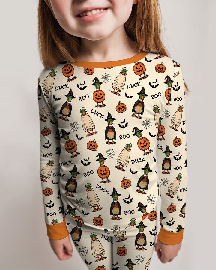 Duck Duck Boo Bamboo Two Piece Long Sleeve Pajama Set
