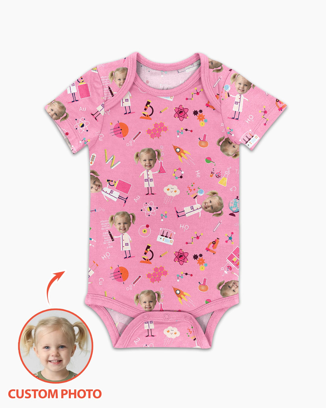 Custom Image Chemical Laboratory Bamboo Bodysuit