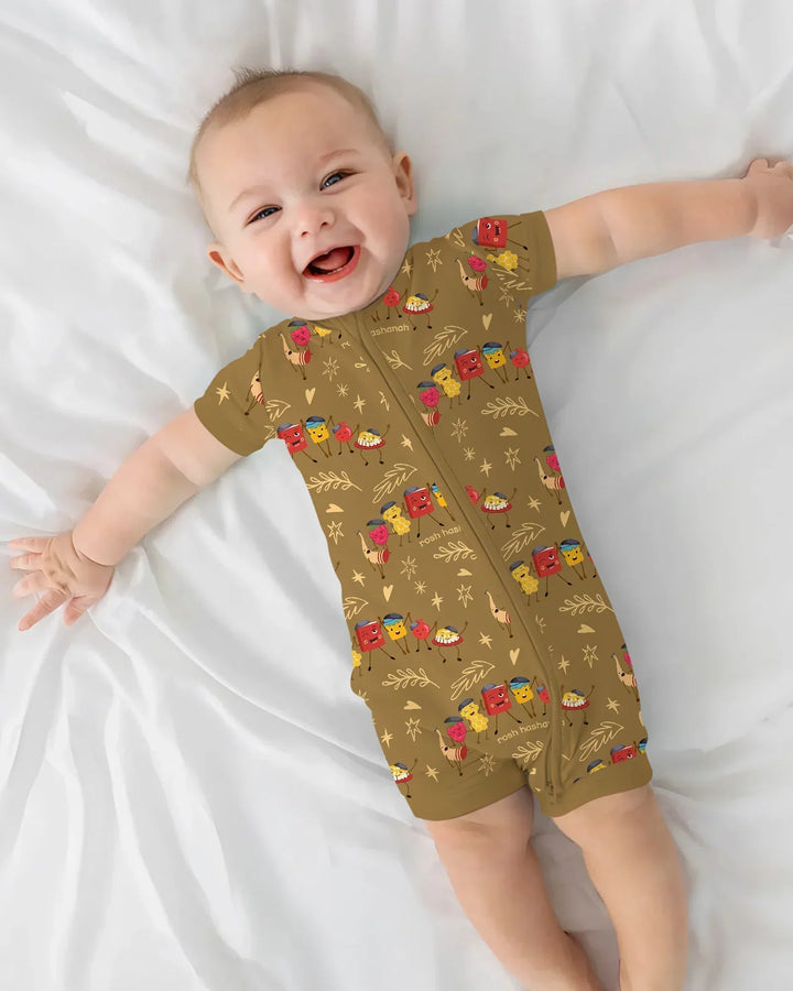 Let's Celebrate Rosh Hashanah Bamboo Shorty Zippy