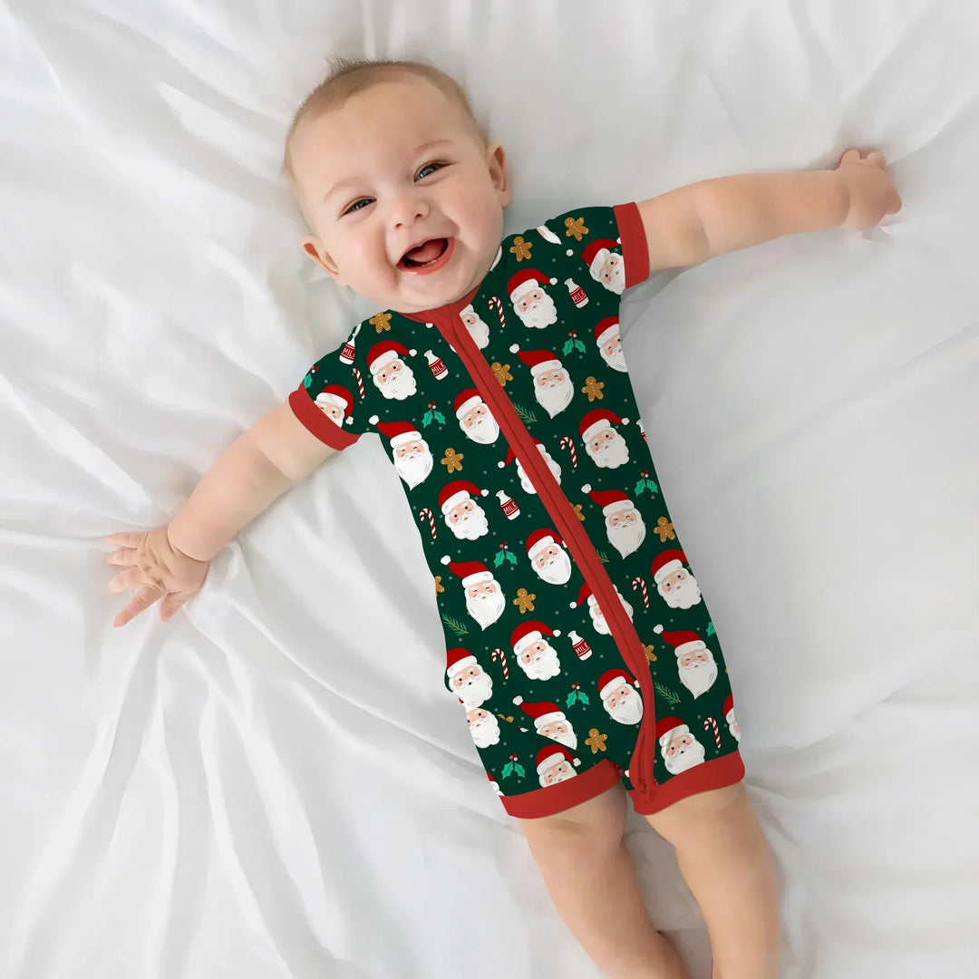 Christmas Sweet Santa Bamboo Shorty Zippy