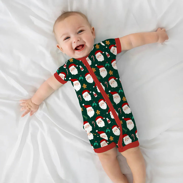 Christmas Sweet Santa Bamboo Shorty Zippy