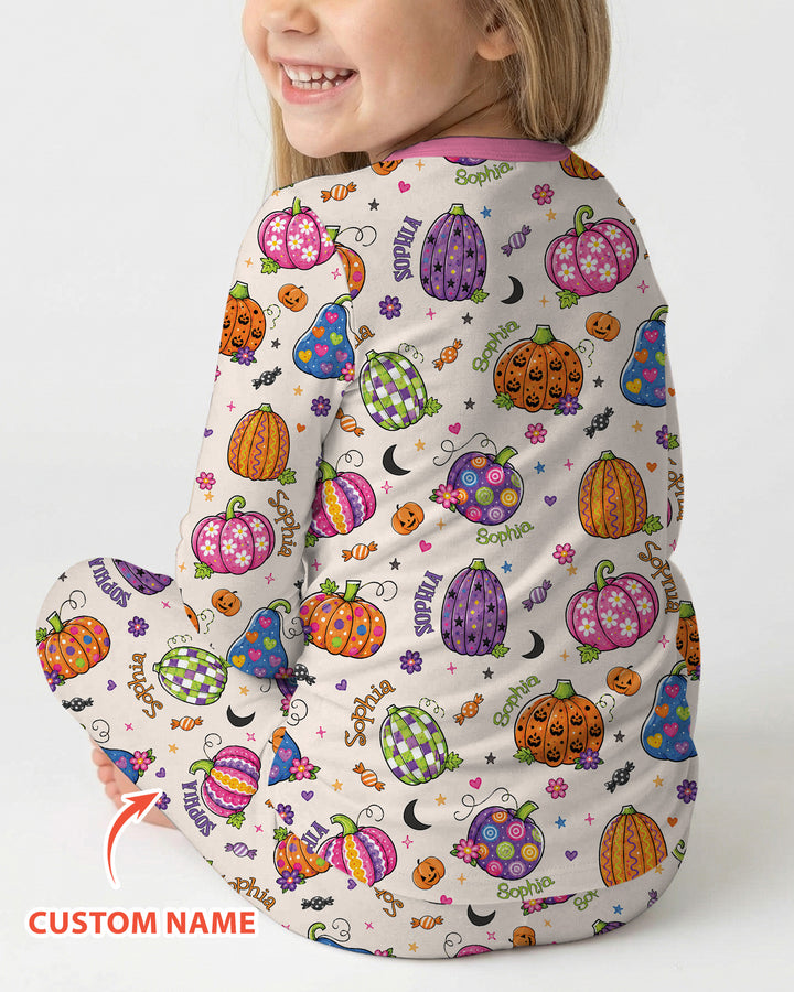 Boo-tiful Pumpkins Bamboo Two Piece Long Sleeve Pajama Set