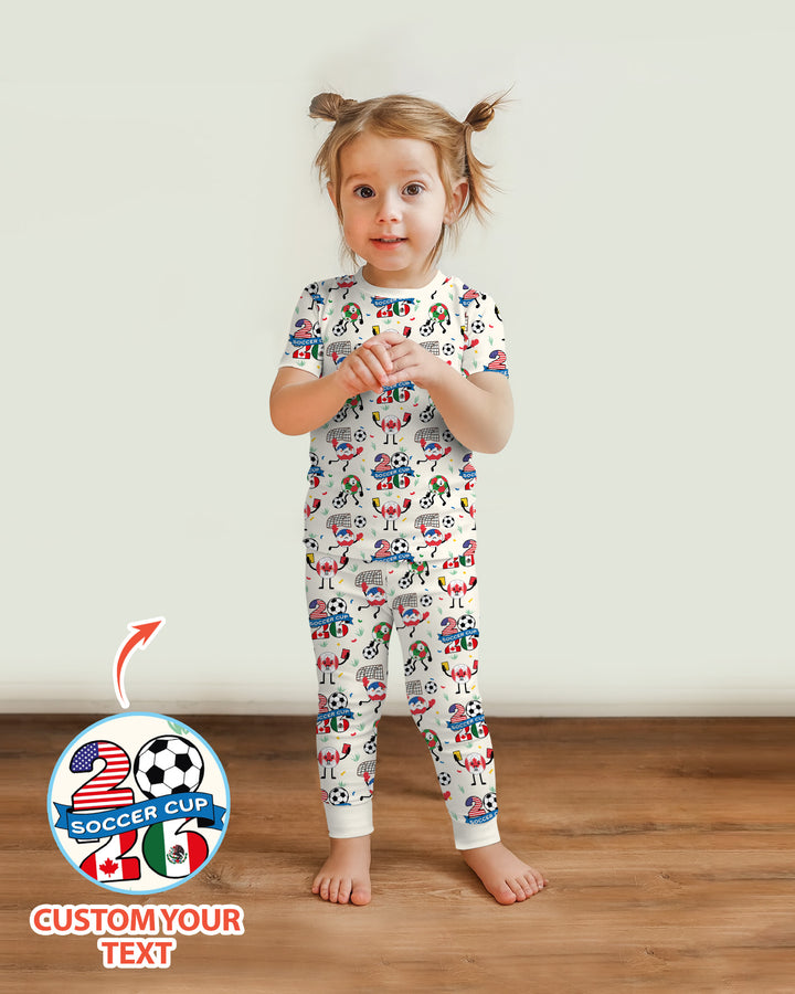 Soccer Squad 2026 Bamboo Two Piece Short Sleeve Pajama Set