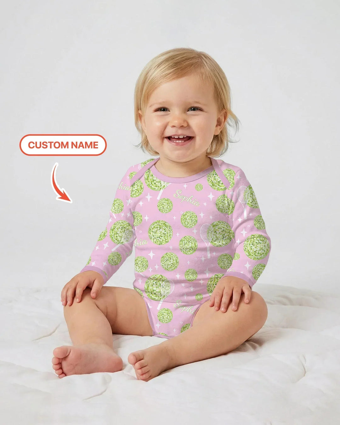 Tennis Disco Girl Party Matching Bamboo Bodysuit