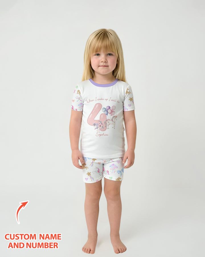 Custom Name When I Wake Up I Will Be Birthday Bamboo Two Piece Short Sleeve Shorts Pajama Set