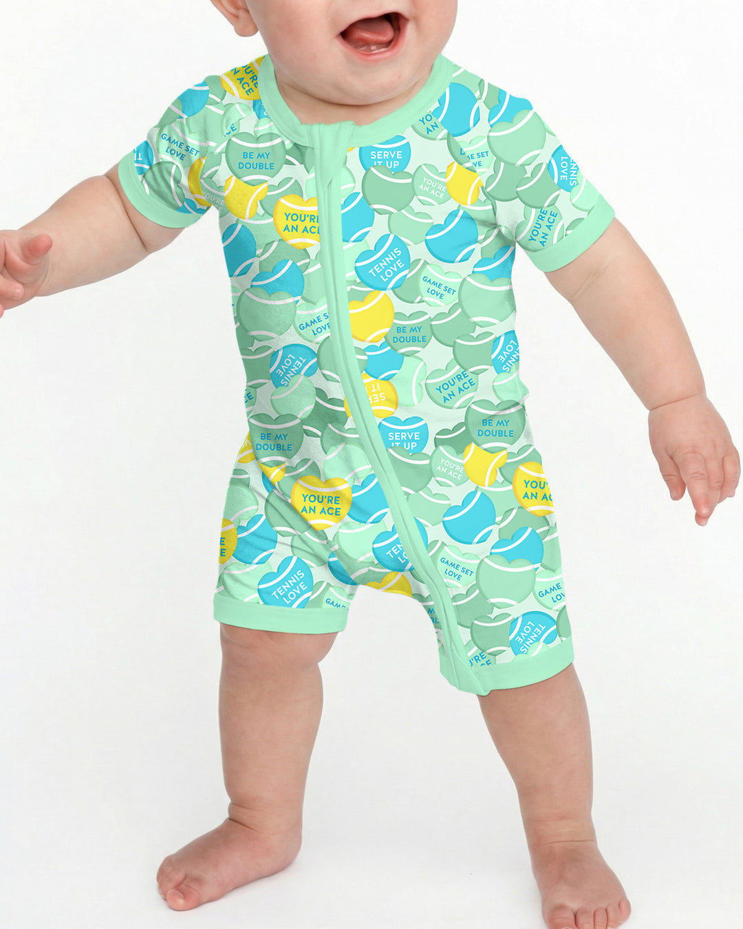 Tennis Candy Family Matching Bamboo Shorty Zippy