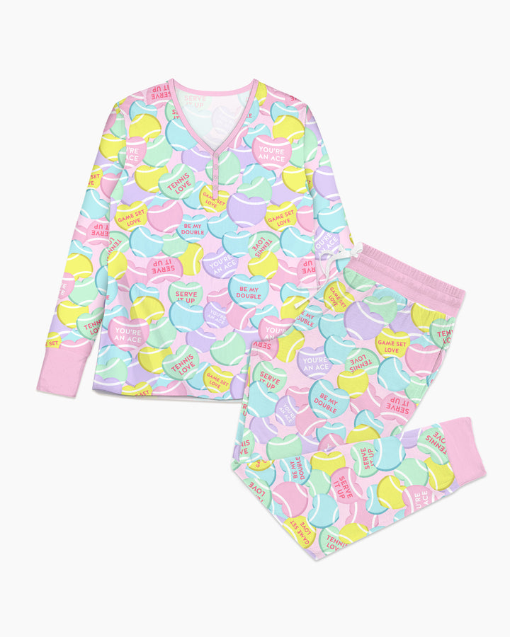 Tennis Candy Family Matching Bamboo Women Pajama Set