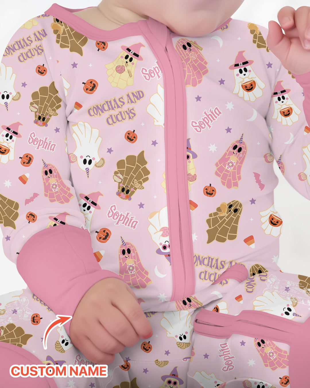 Pantasmas Mexican Halloween Custom Name Bamboo Convertible Zippy
