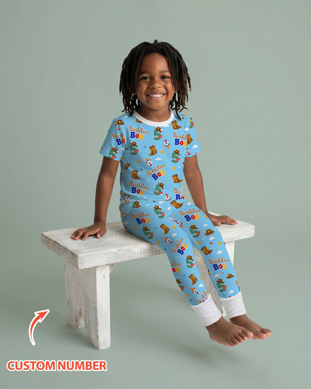 CUSTOM Template Bamboo Two Piece Short Sleeve Pyjamas Set