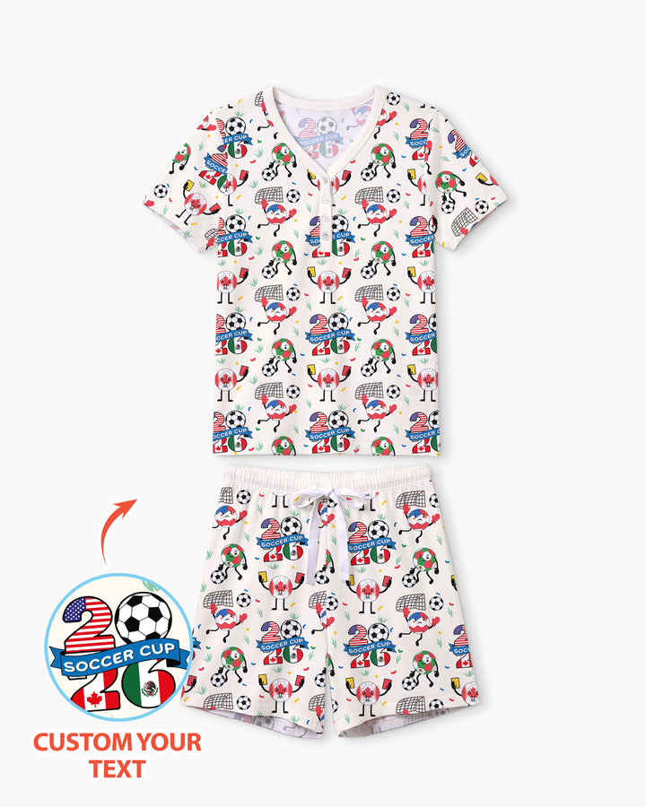 Soccer Squad 2026 Bamboo Women Short Sleeve Short Pajama Set
