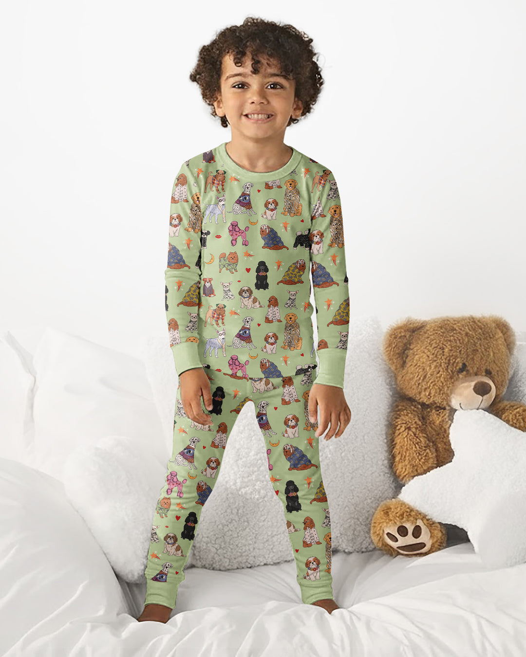 Paws In Pajamas Bamboo Two Piece Long Sleeve Pajama Set