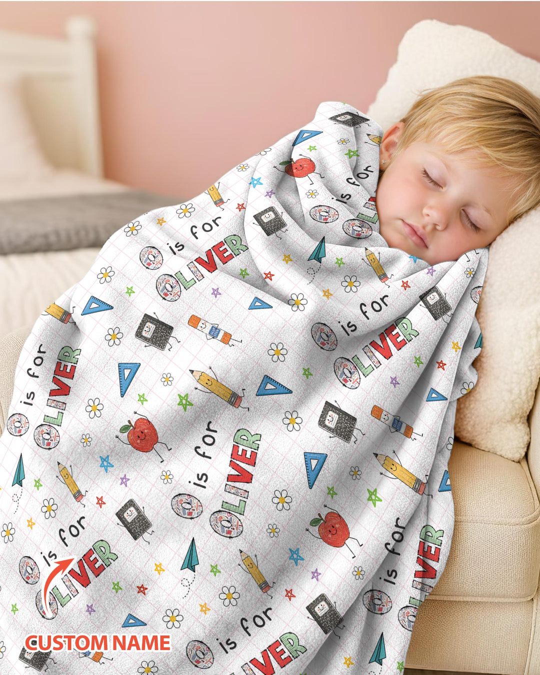 Personalized Back To School Bamboo Blanket