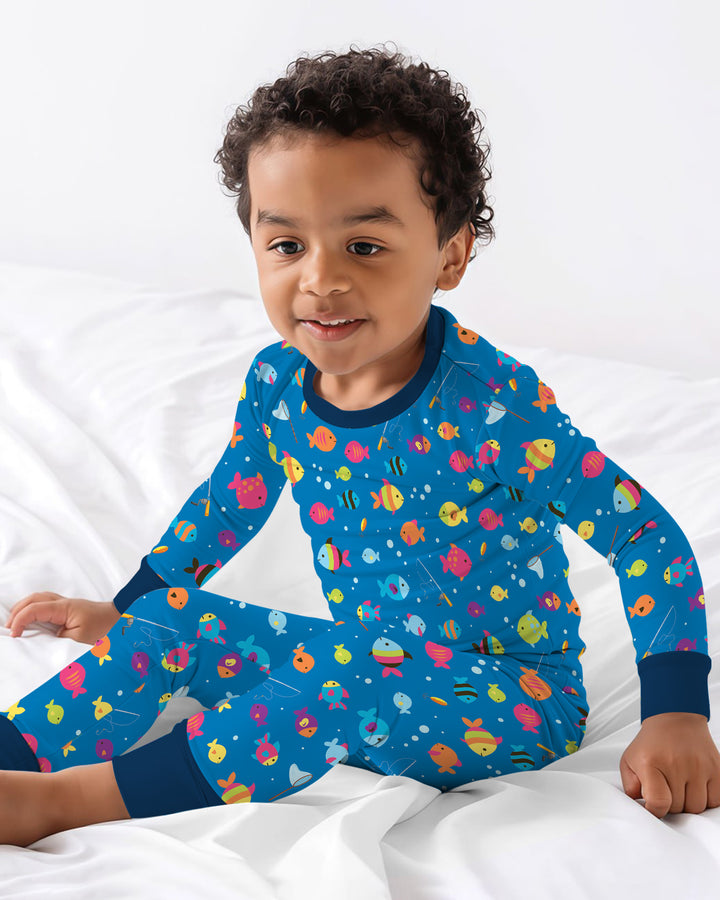 Template Bamboo Two Piece Long Sleeve Pyjamas Set