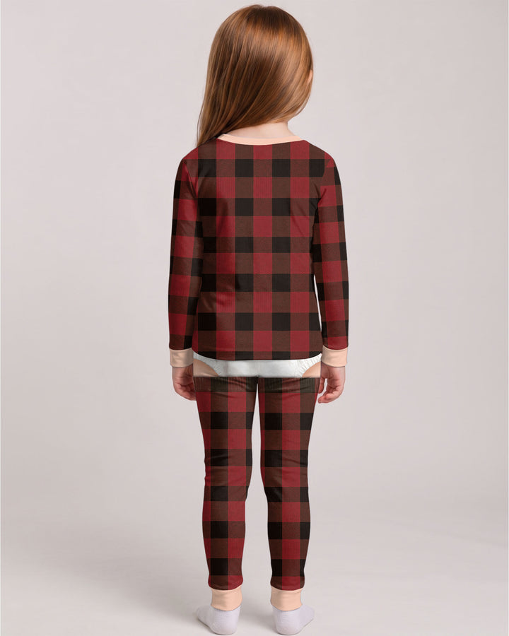 Kid Funny Christmas Bamboo Two Piece Long Sleeve Pajama Set