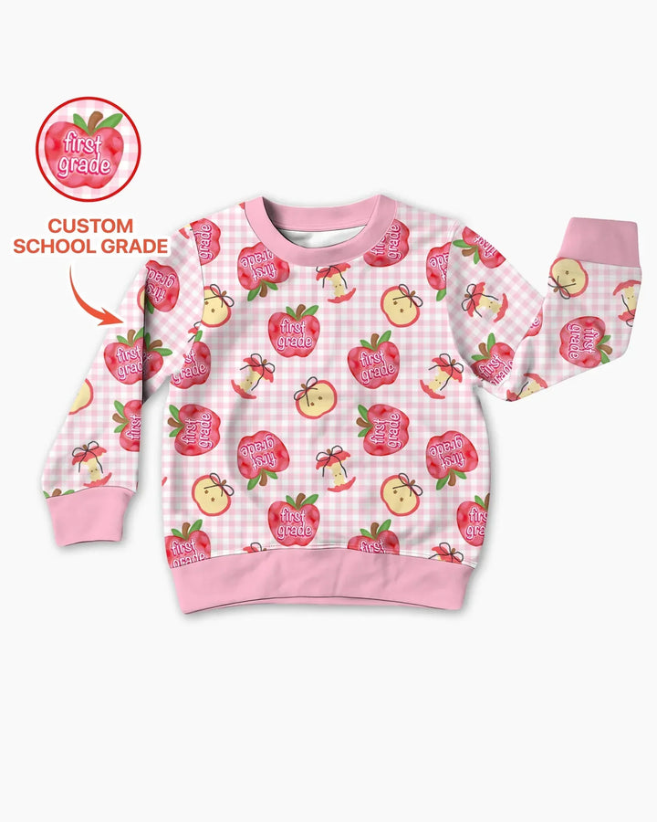 Custom School Grade Apple Days Bamboo Crewneck Sweatshirt
