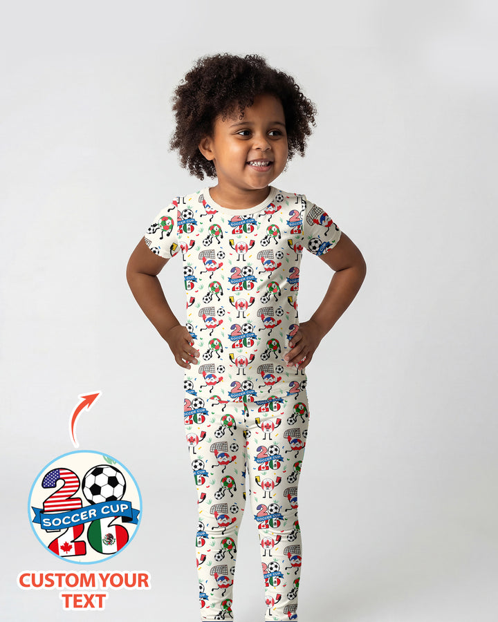 Soccer Squad 2026 Bamboo Two Piece Short Sleeve Pajama Set