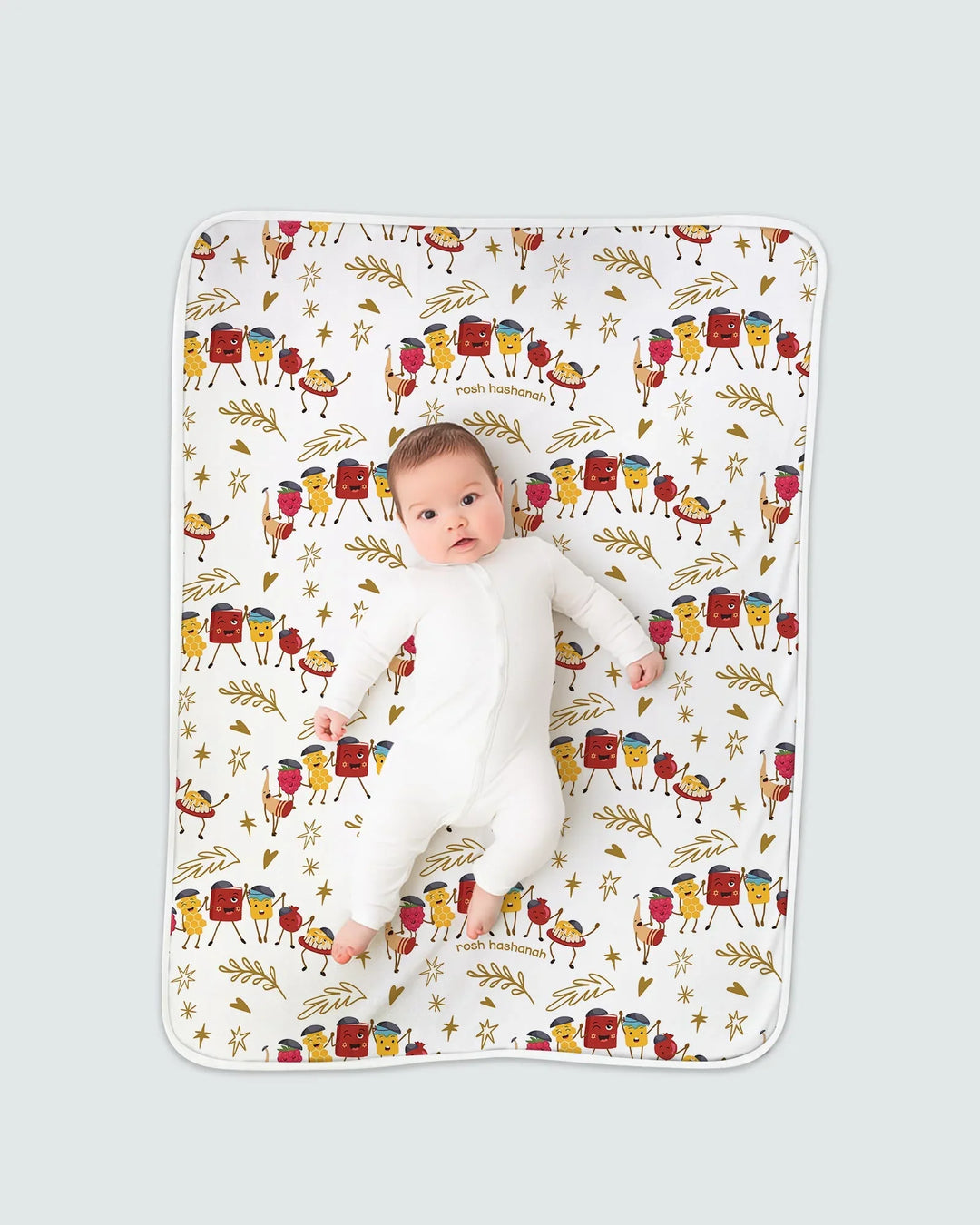 Let's Celebrate Rosh Hashanah Bamboo Blanket