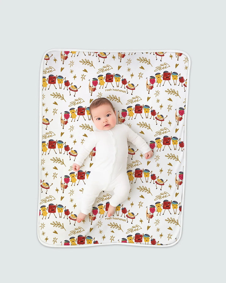 Let's Celebrate Rosh Hashanah Bamboo Blanket