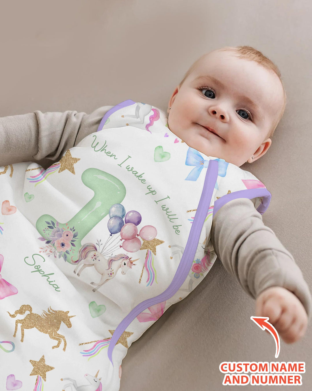 Custom Name When I Wake Up I Will Be Birthday Bamboo Sleep Bag