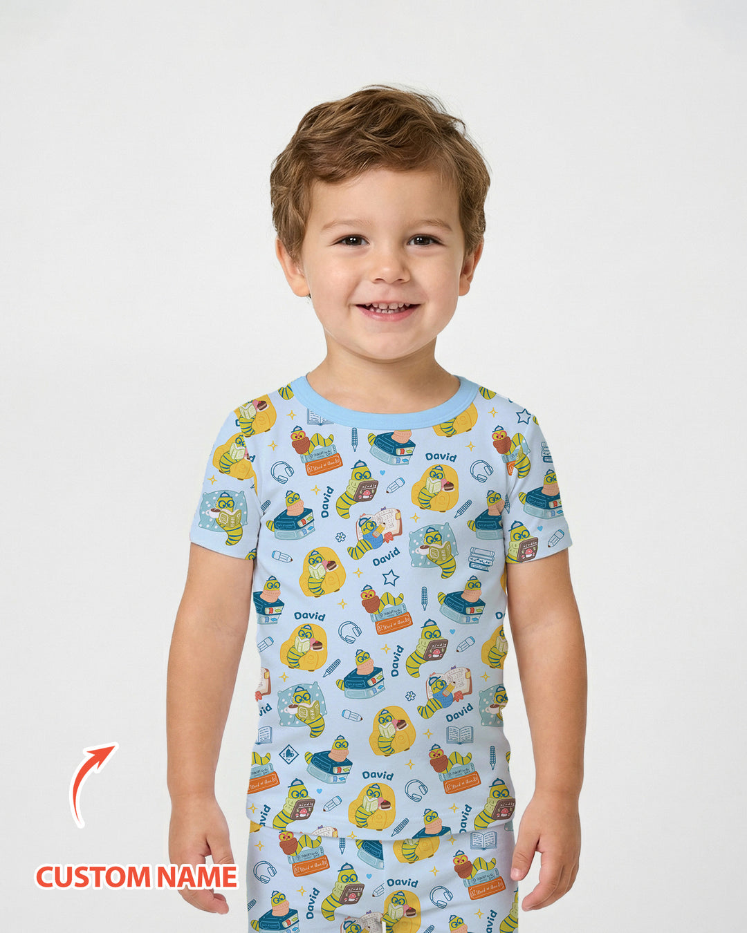 CUSTOM Template Bamboo Two Piece Short Sleeve Pyjamas Set