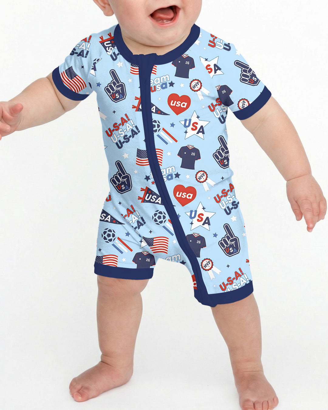 Soccer Party Team USA Bamboo Shorty Zippy