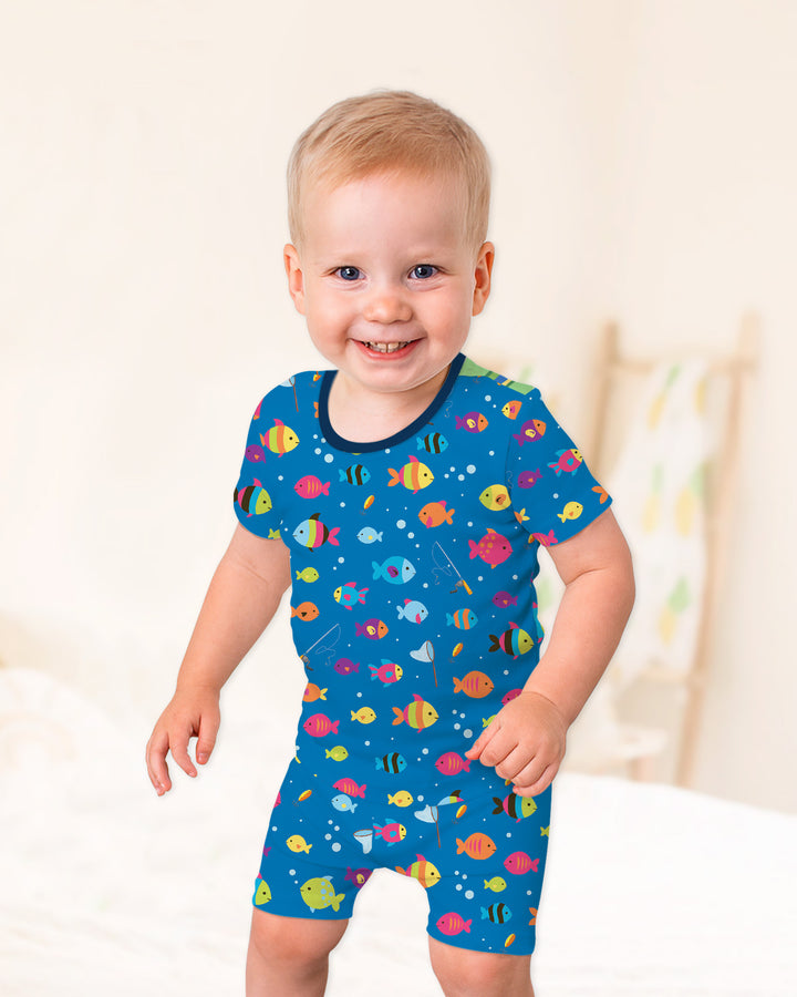 Template Bamboo Two Piece Short Sleeve Shorts Pyjamas Set