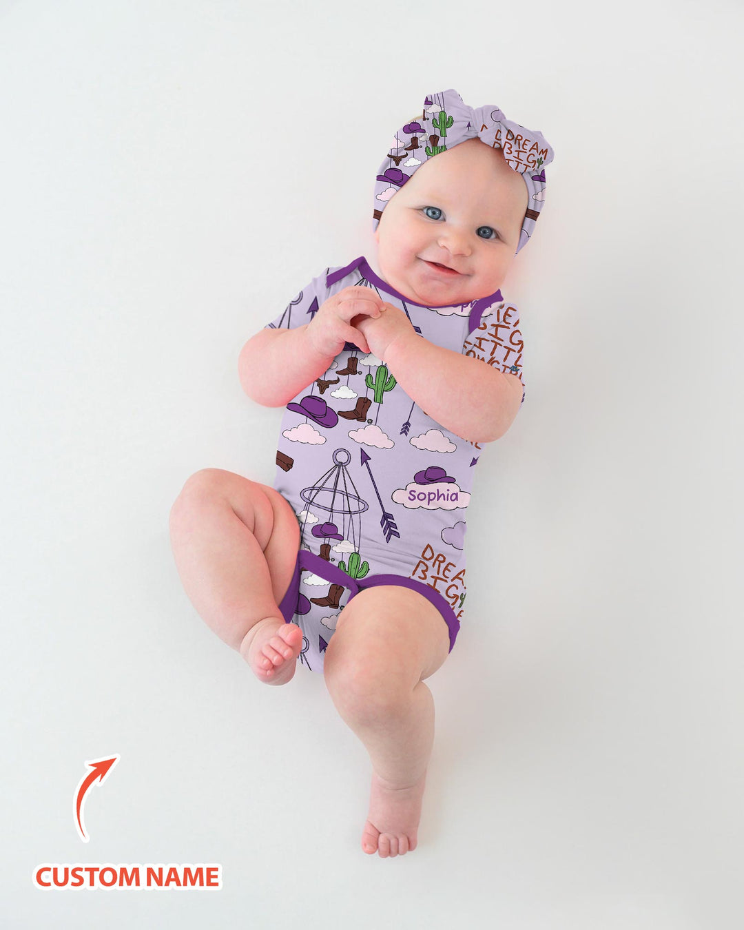Litlle Cowboy Sis Bro Matching Bamboo Bodysuit