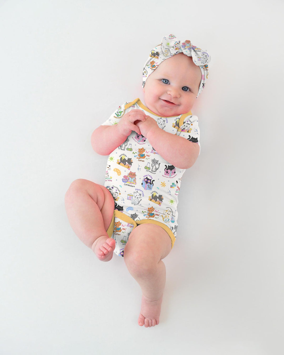 Funny Cat Love Scientist Bamboo Bodysuit