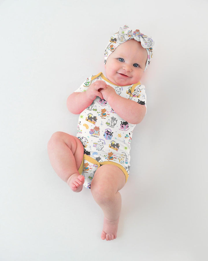Funny Cat Love Scientist Bamboo Bodysuit