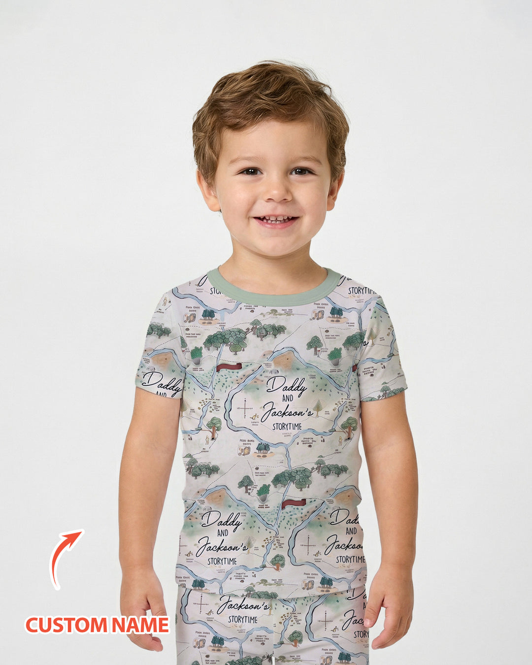 CUSTOM Template Bamboo Two Piece Short Sleeve Pyjamas Set