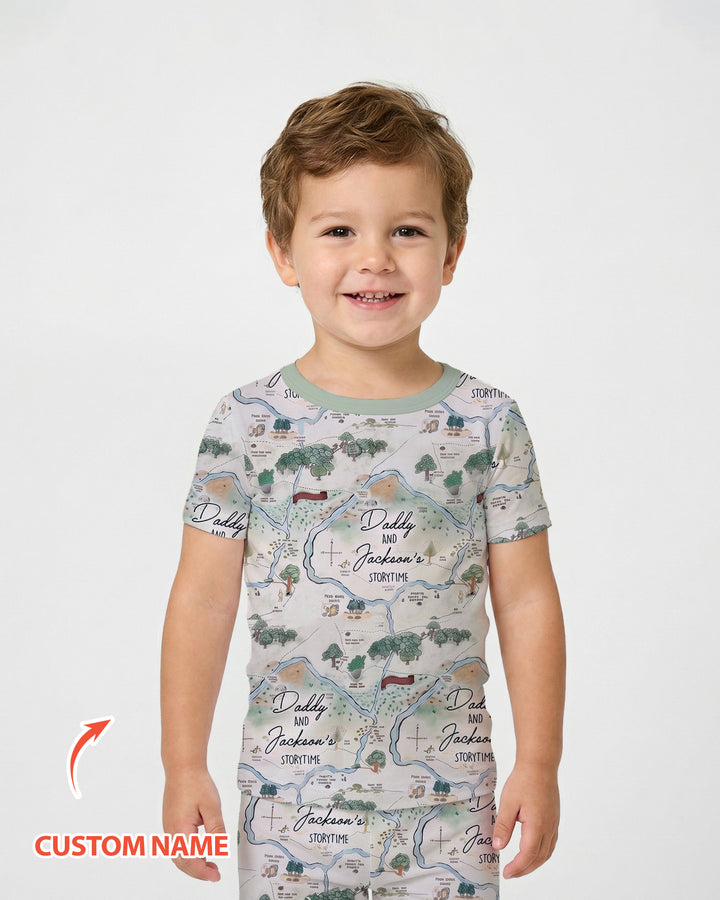 CUSTOM Template Bamboo Two Piece Short Sleeve Pyjamas Set