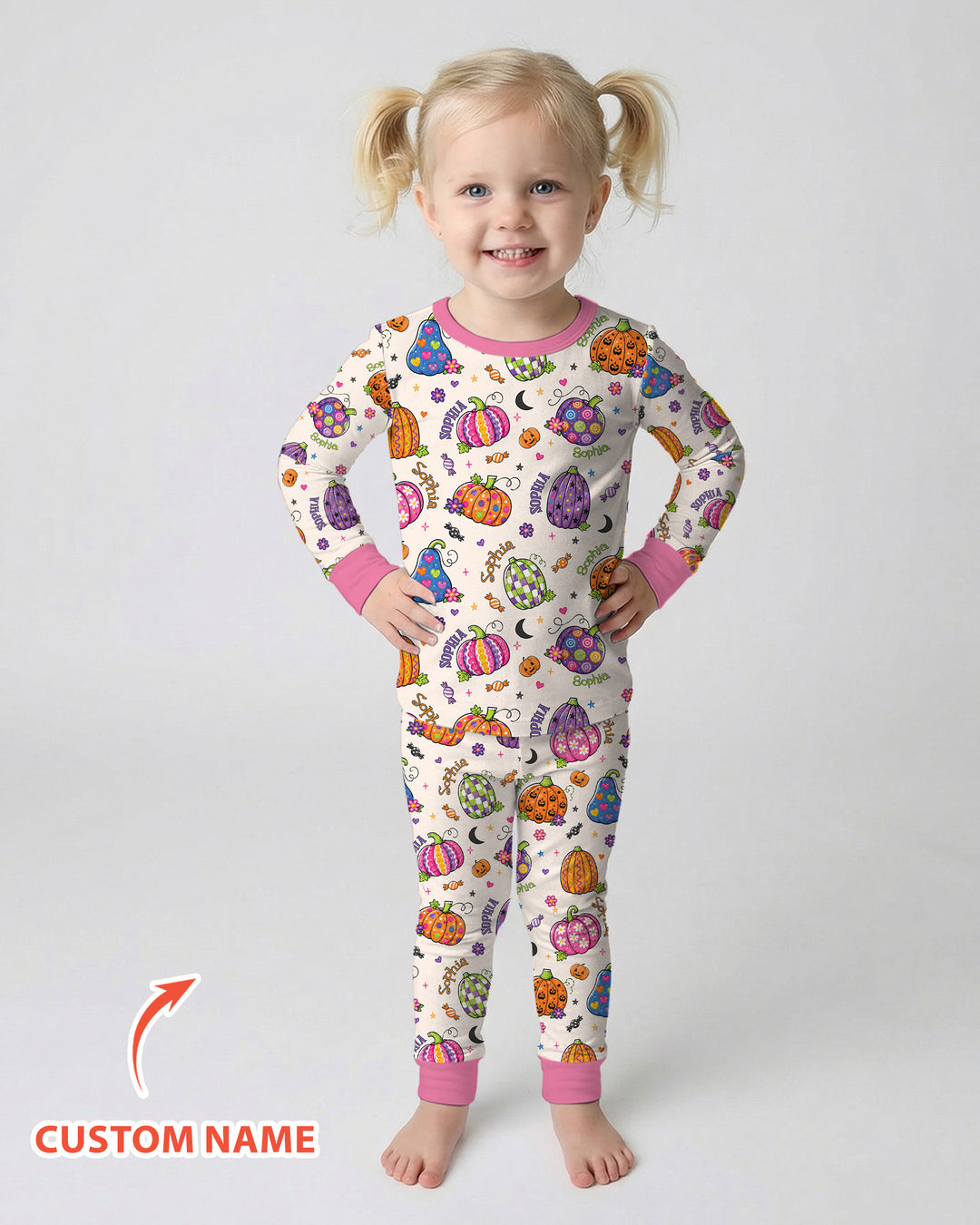 Boo-tiful Pumpkins Bamboo Two Piece Long Sleeve Pajama Set