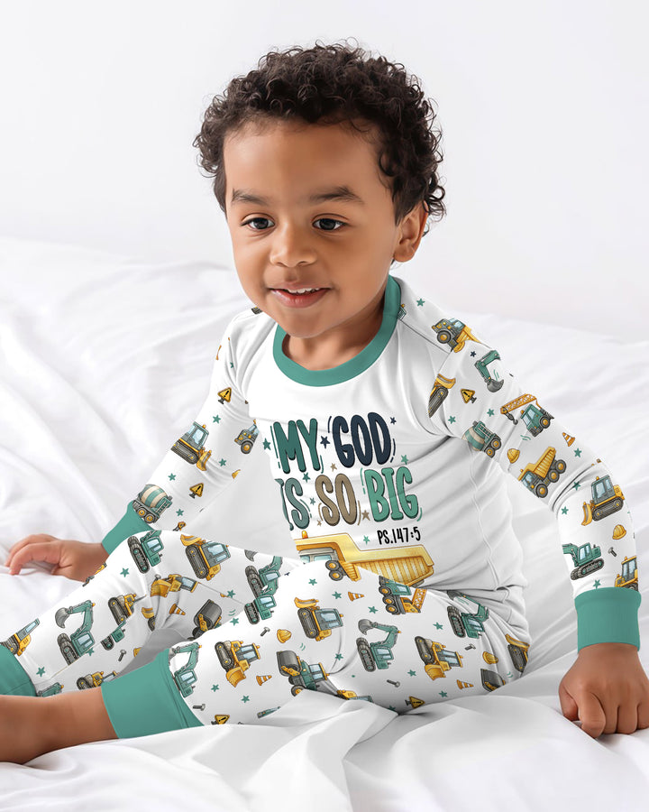 Template Bamboo Two Piece Long Sleeve Pyjamas Set