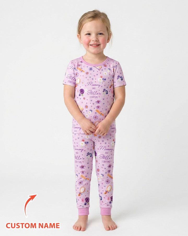 CUSTOM Template Bamboo Two Piece Short Sleeve Pyjamas Set