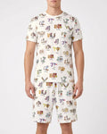 Texas Alphabet Bamboo Men Short Sleeve Short Pajama Set