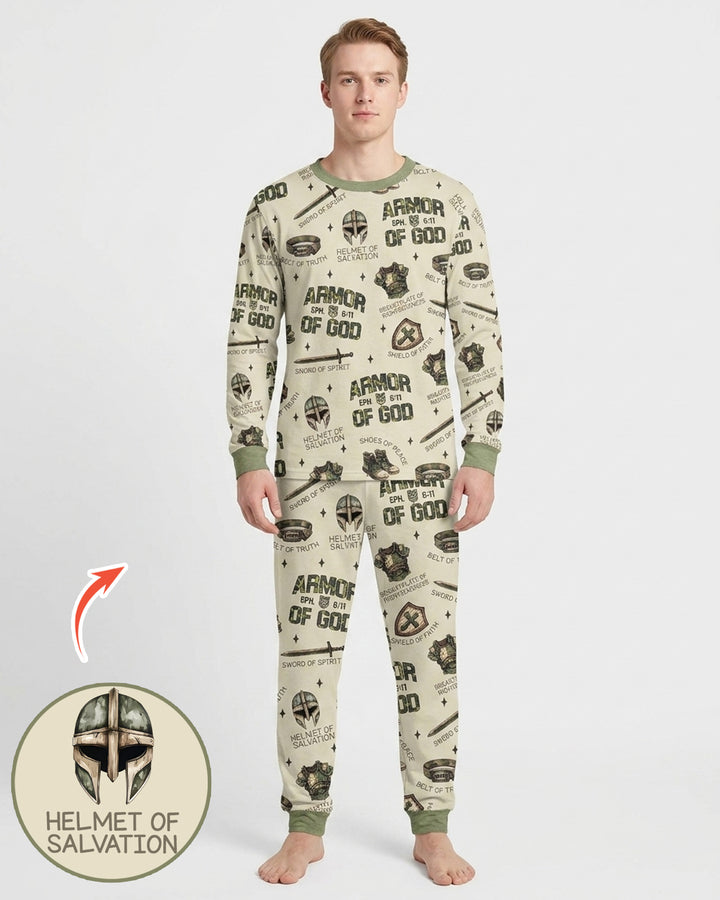 Camo Armor Of God Bamboo Men's Pajama Set