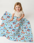 250 America Patriotic Goose Family Matching Bamboo Blanket