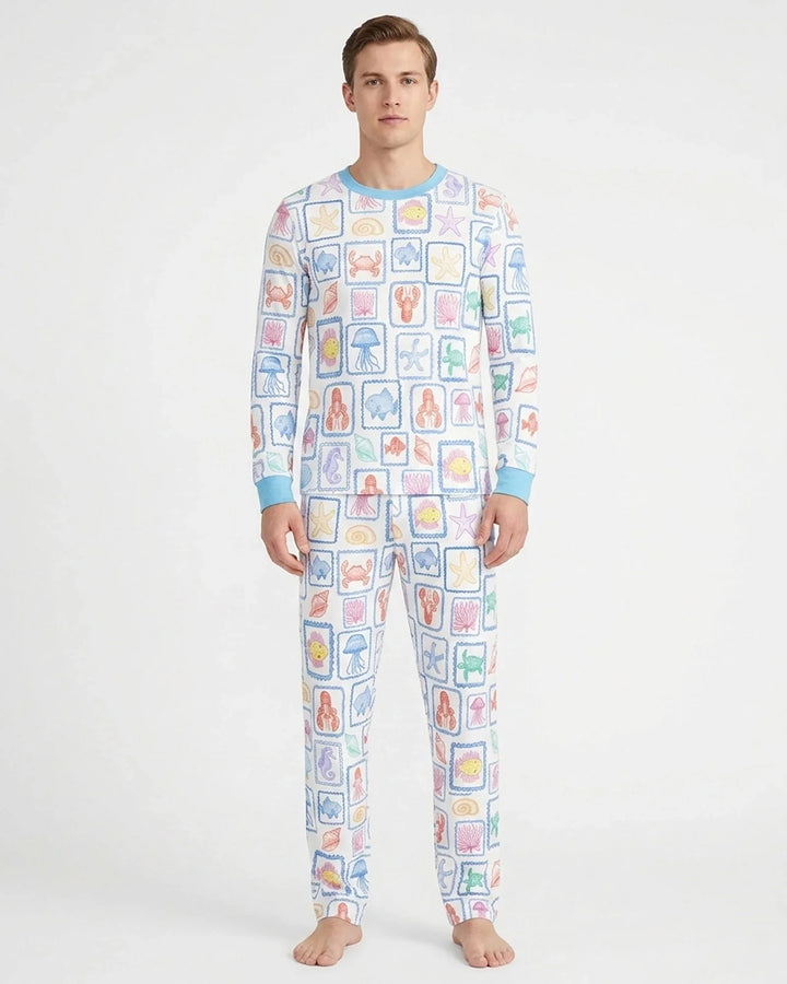 Coastal Treasures Family Matching Bamboo Men's Pajama Set