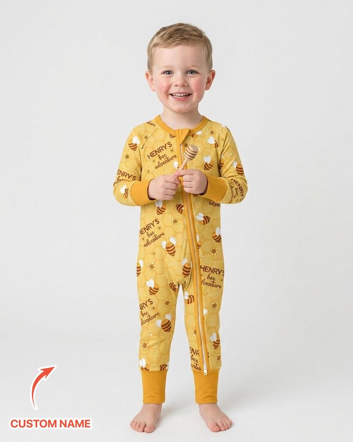 Custom Name Bee Back To School Bamboo Convertible Zippy