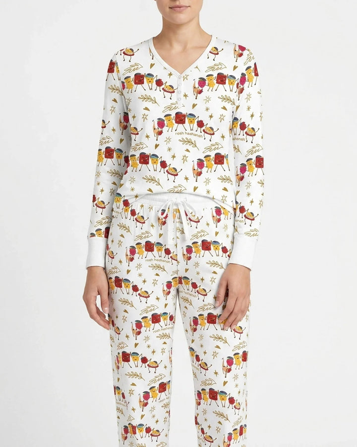 Let's Celebrate Rosh Hashanah Bamboo Women Pajama Set