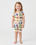 Template Bamboo Two Piece Short Sleeve Shorts Pyjamas Set