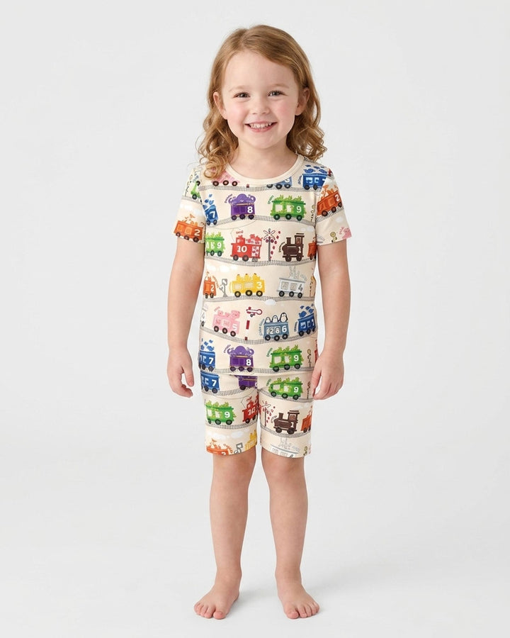 Template Bamboo Two Piece Short Sleeve Shorts Pyjamas Set
