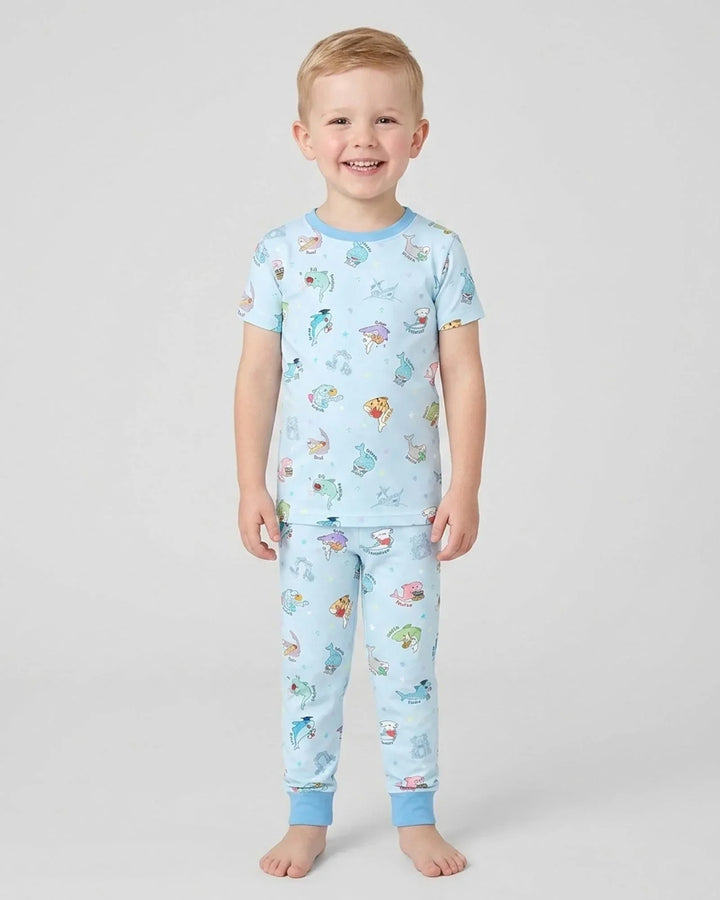 Shark School Bamboo Two Piece Short Sleeve Pajama Set
