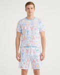 Coastal Treasures Family Matching Bamboo Men Short Sleeve Short Pajama Set